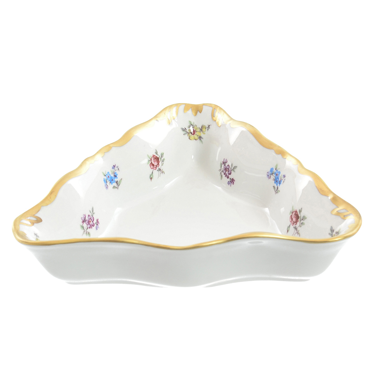 Салатник треугольный Queen's Crown Мелкие цветы 19 см