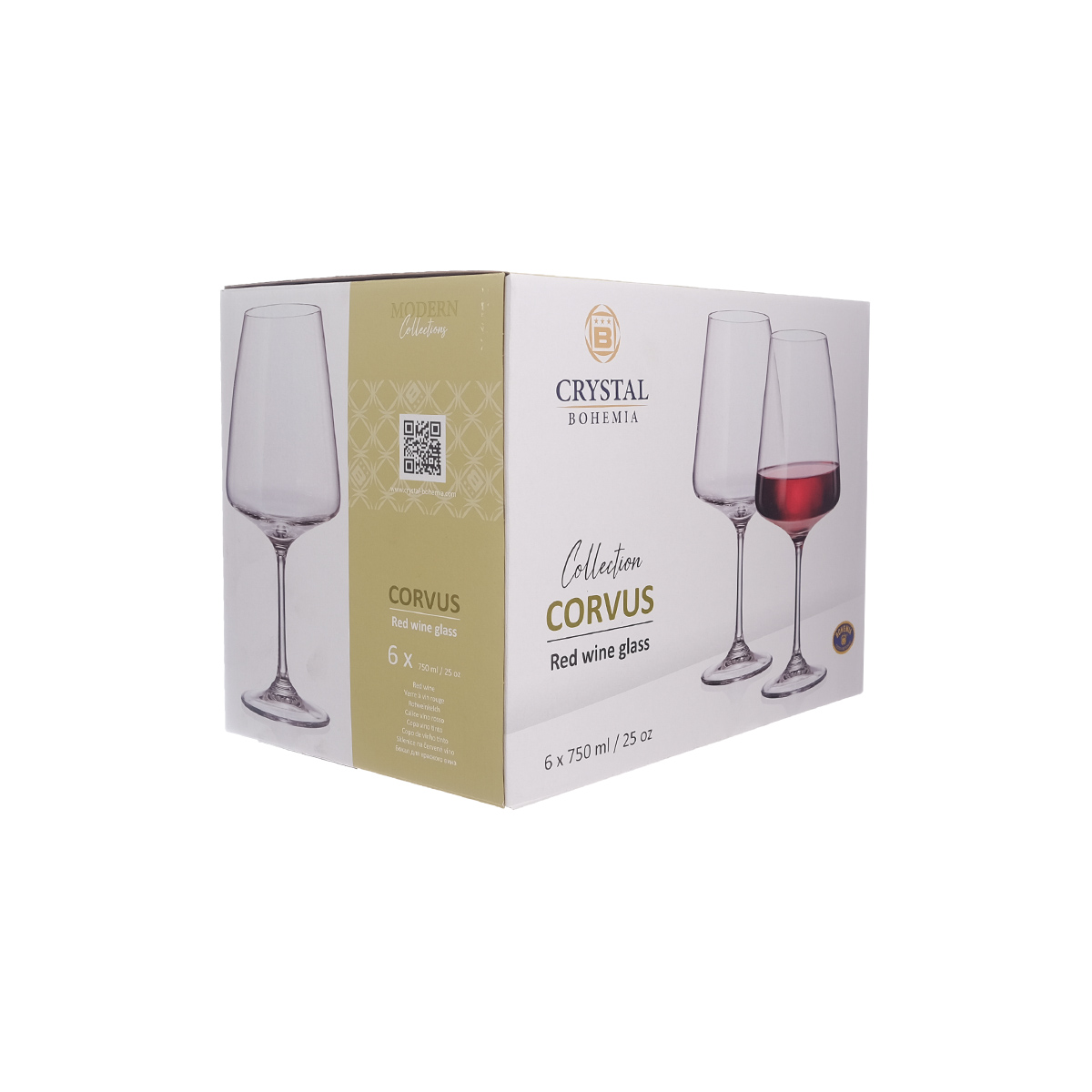 Набор бокалов для вина Crystalite Bohemia Corvus/naomi 750 мл (6 шт) 2
