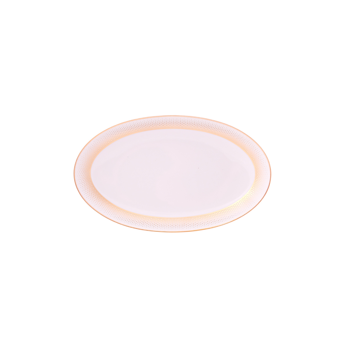 Блюдо овальное Falkenporzellan Deluxe Shape - Rio White Gold 24 см 1