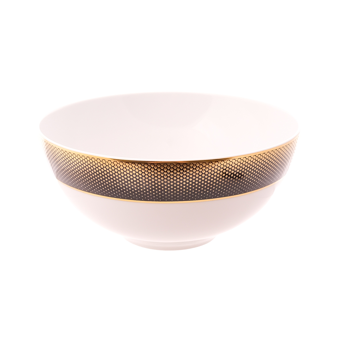 Набор салатников Falkenporzellan Deluxe Shape - Rio Black Gold 21 см (6 шт) 1