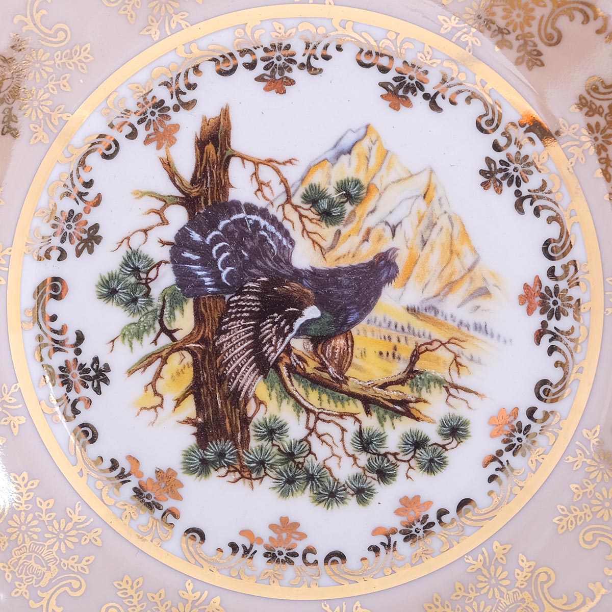 Набор тарелок Queen's Crown Aristokrat Охота бежевая 17 см (6 шт) 2