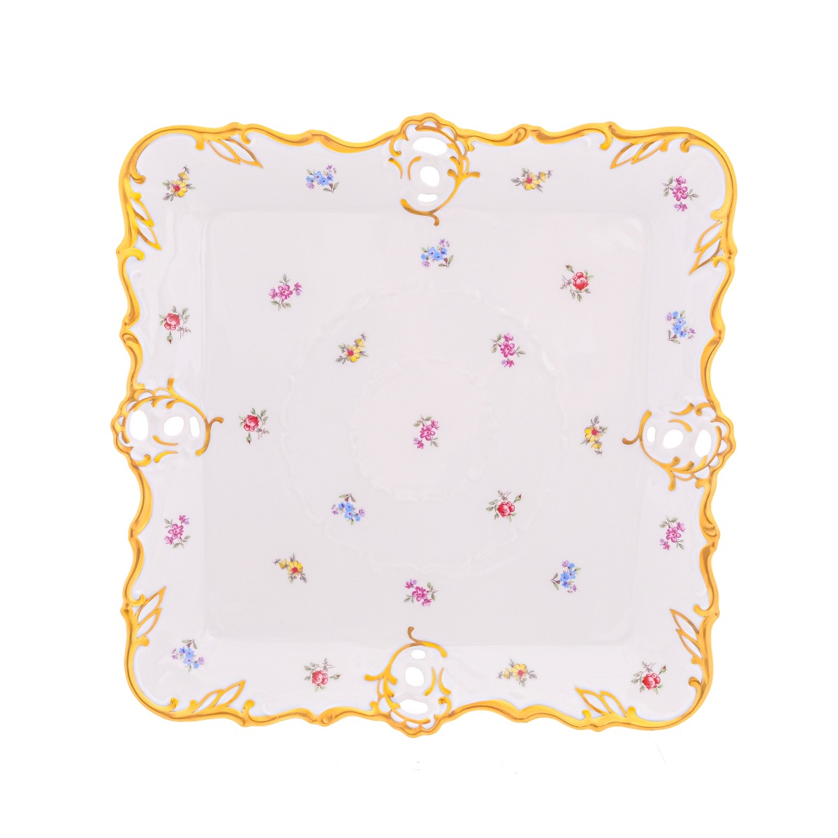 Блюдо квадратное Queen's Crown Мелкие цветы 32 см 1