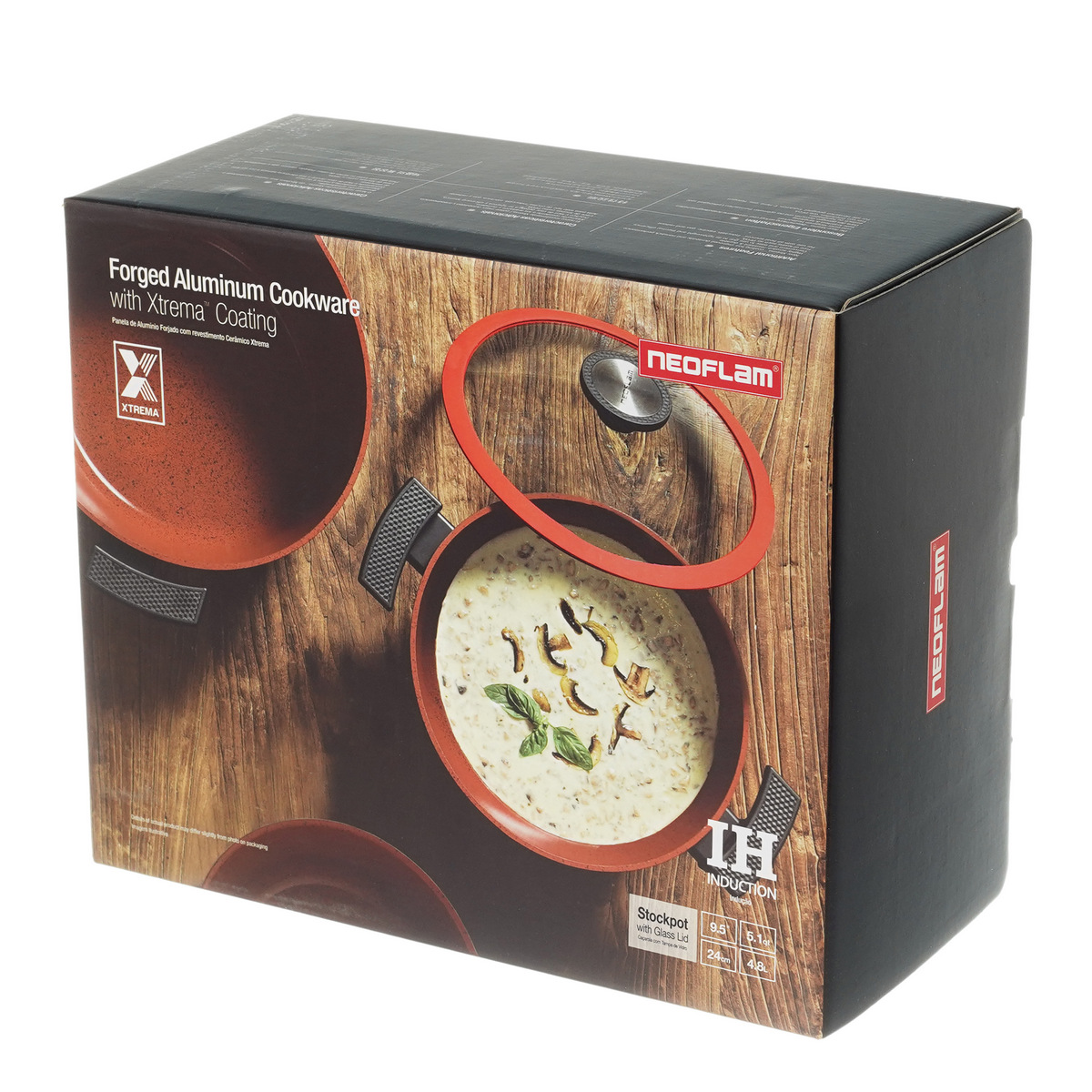 Кастрюля со стеклянной крышкой Neoflam De Chef 4,8 л, 24 см (индукция) 8