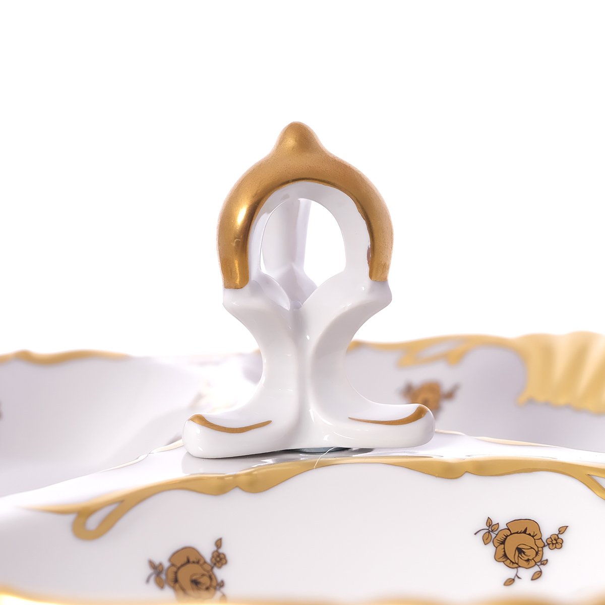 Менажница Queen's Crown Золотая роза 26 см 2