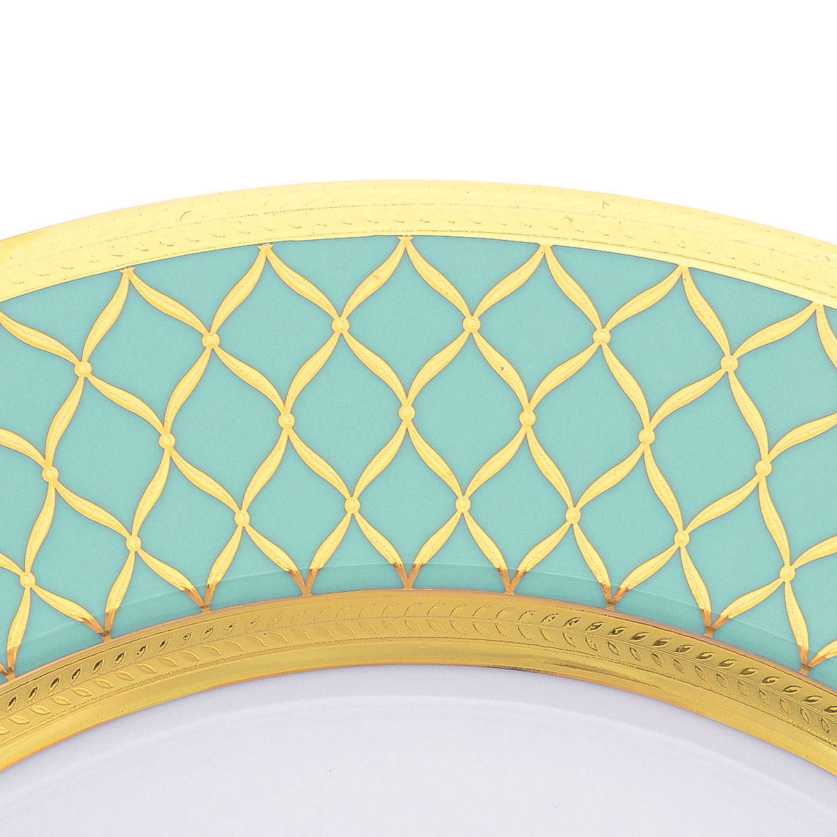 Блюдо круглое Falkenporzellan VALENCIA SELADON Gold 32 см 2