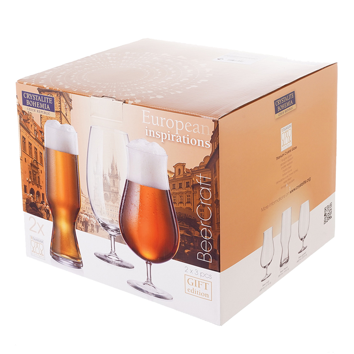 Набор бокалов для пива Crystalite Bohemia Beer 680 мл (2 шт) 630 мл (2 шт) 550 мл (2 шт) 3