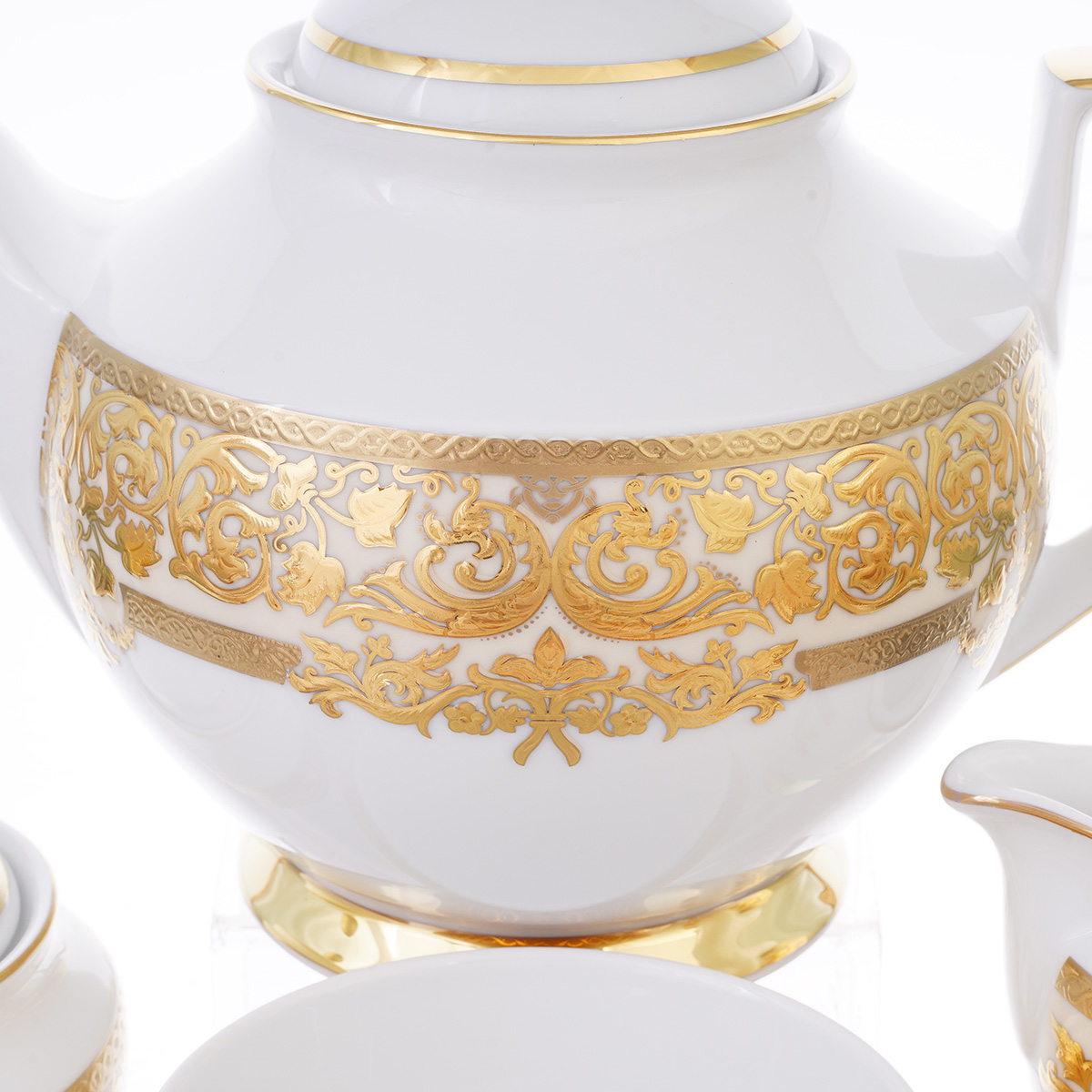 Чайный сервиз на 6 персон Falkenporzellan Natalia creme gold 17 предметов 2