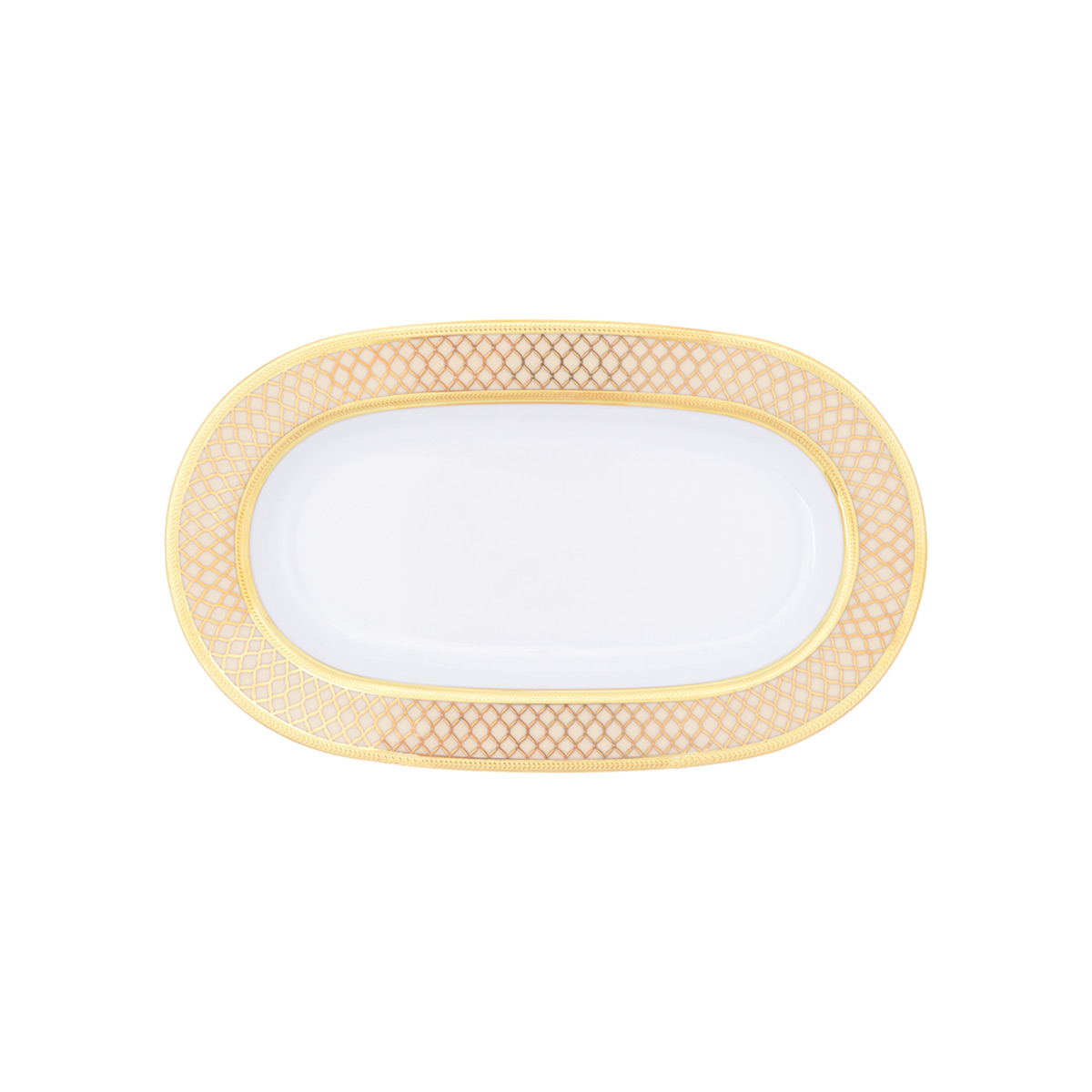 Блюдо овальное Falkenporzellan Valencia Creme Gold 24 см 1