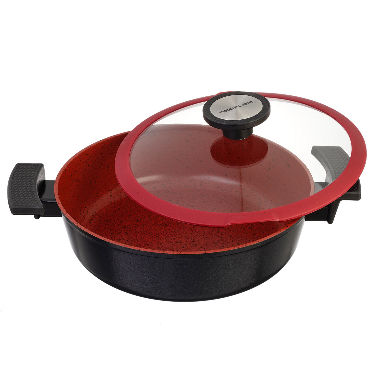 Жаровня со стеклянной крышкой Neoflam De Chef 2,7 л, 24 см (индукция) 3