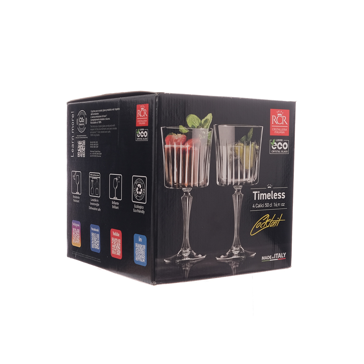 Набор бокалов для напитков RCR Timeless COCKTAIL 500 мл (4 шт) 2