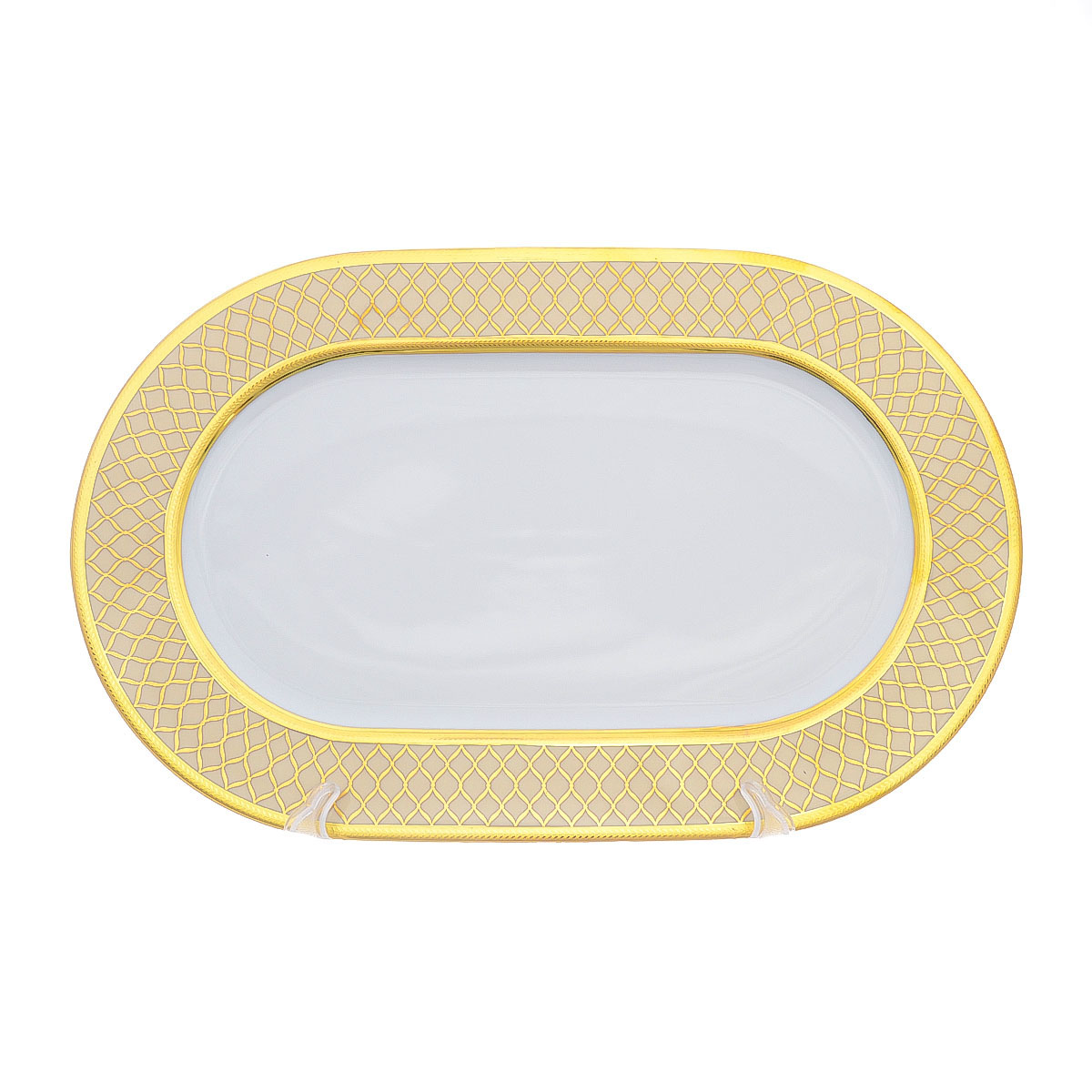 Блюдо овальное Falkenporzellan Valencia Creme Gold 36 см 1