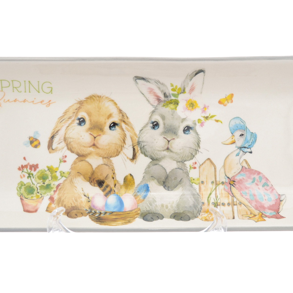 Блюдо прямоугольное Royal Classics Spring Bunnies 28*12*3,2 см 4