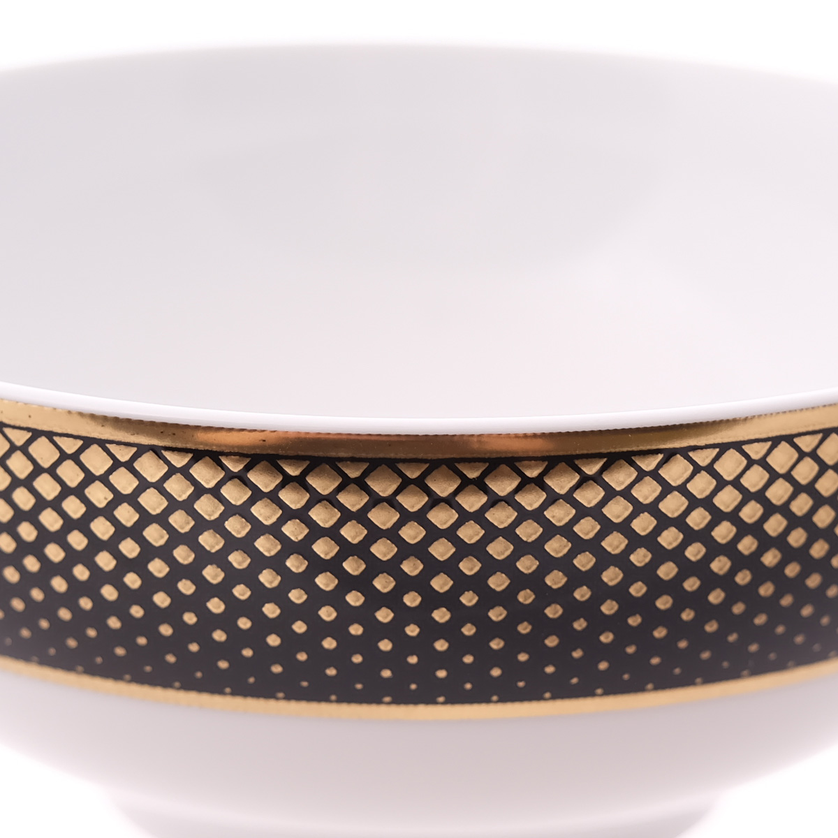 Набор салатников Falkenporzellan Deluxe Shape - Rio Black Gold 13 см (6 шт) 2