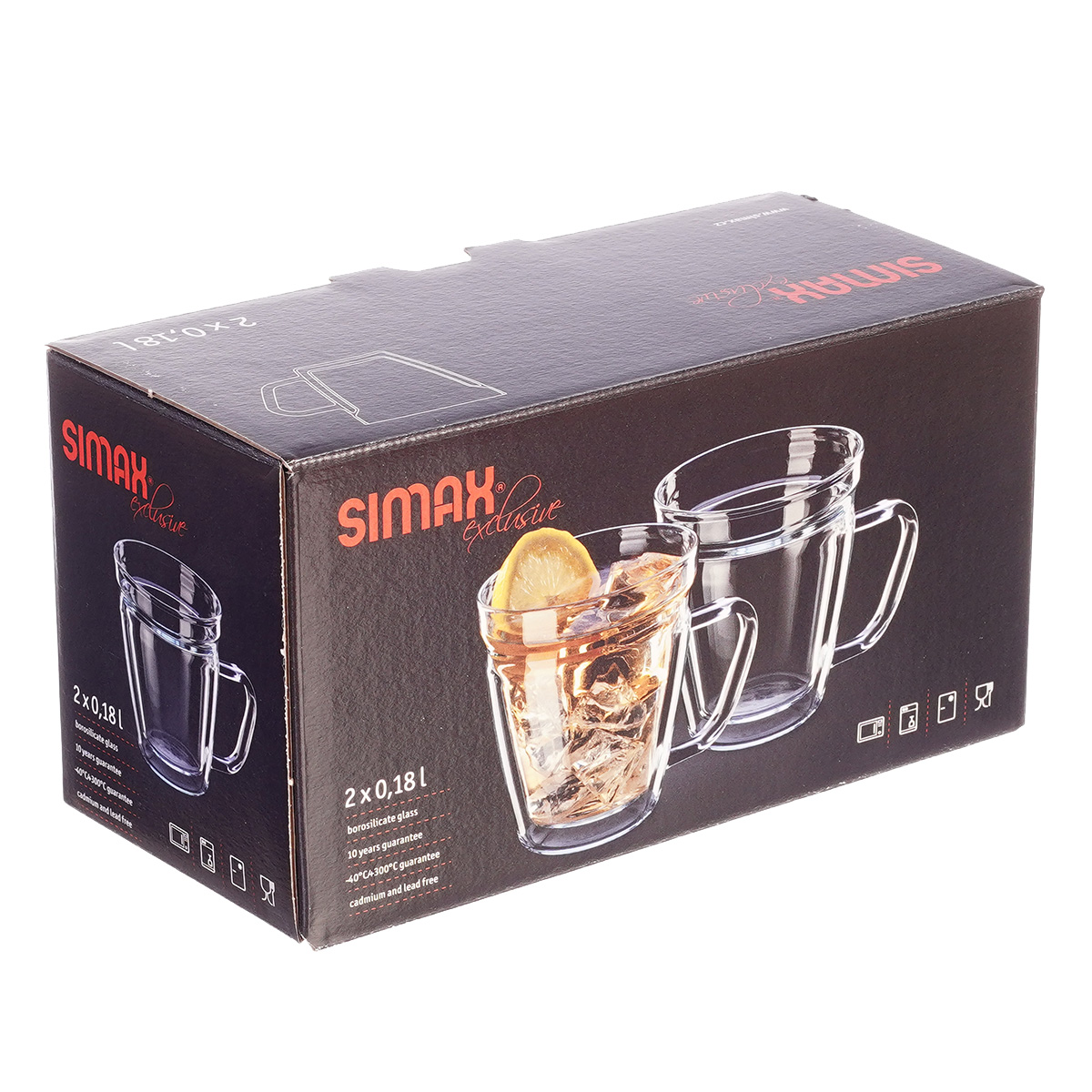Набор чашек c ручками Lungo Simax 180 мл (2 шт) 3