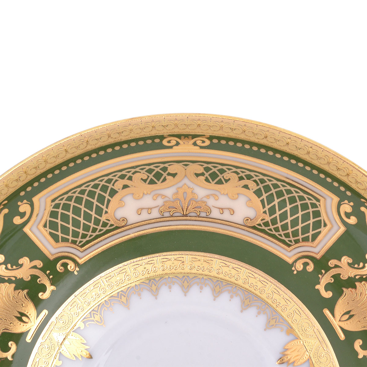 Набор блюдец Falkenporzellan Donna Green gold (6 шт) 2