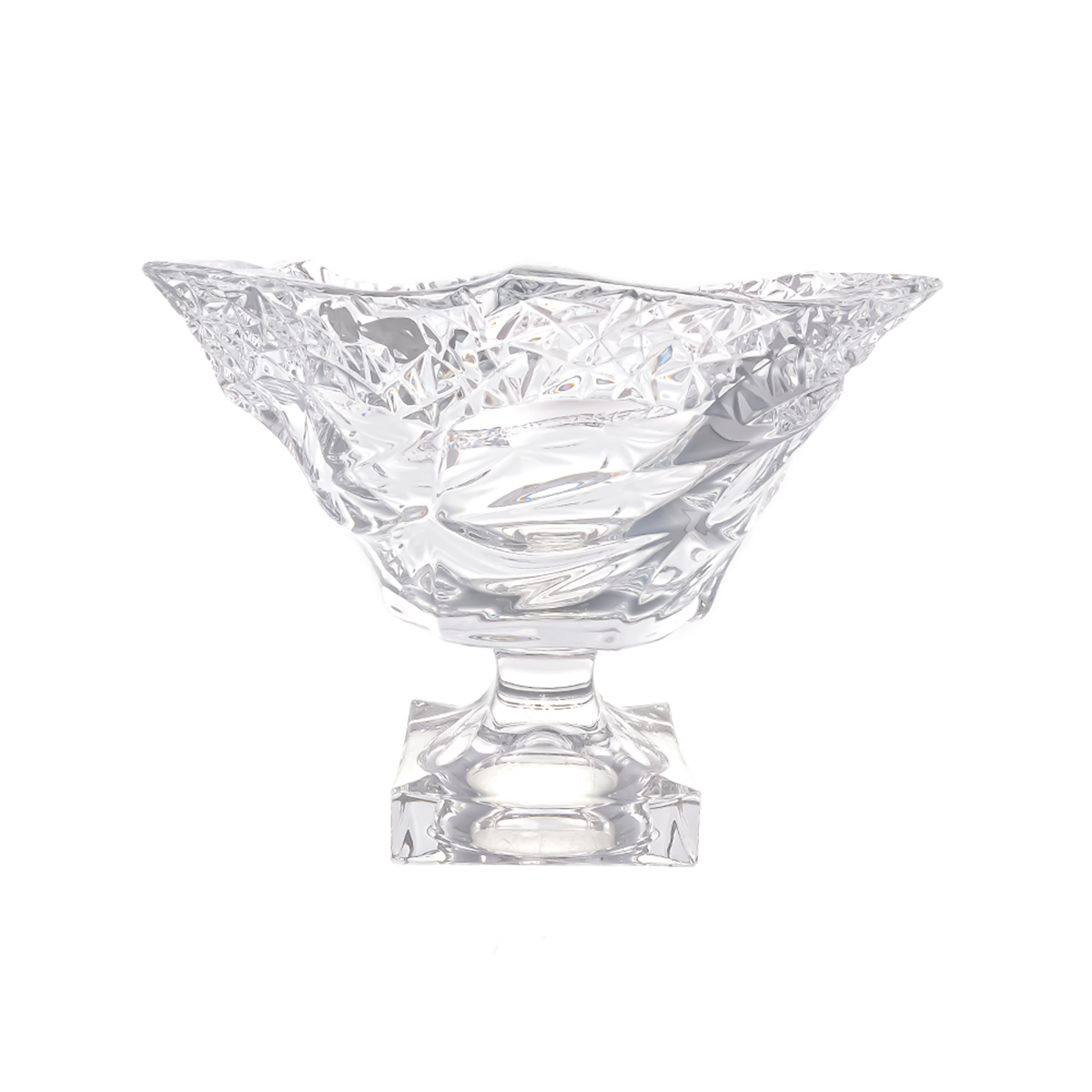 Фруктовница на ножке Bohemia Treasury Flamenco Icecut 30см 2