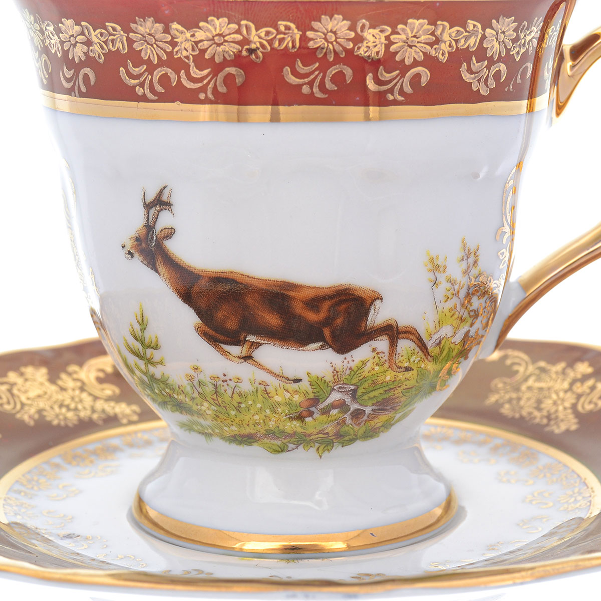 Кофейный сервиз Repast Охота красная Мария-тереза 15 предметов на 6 персон 7