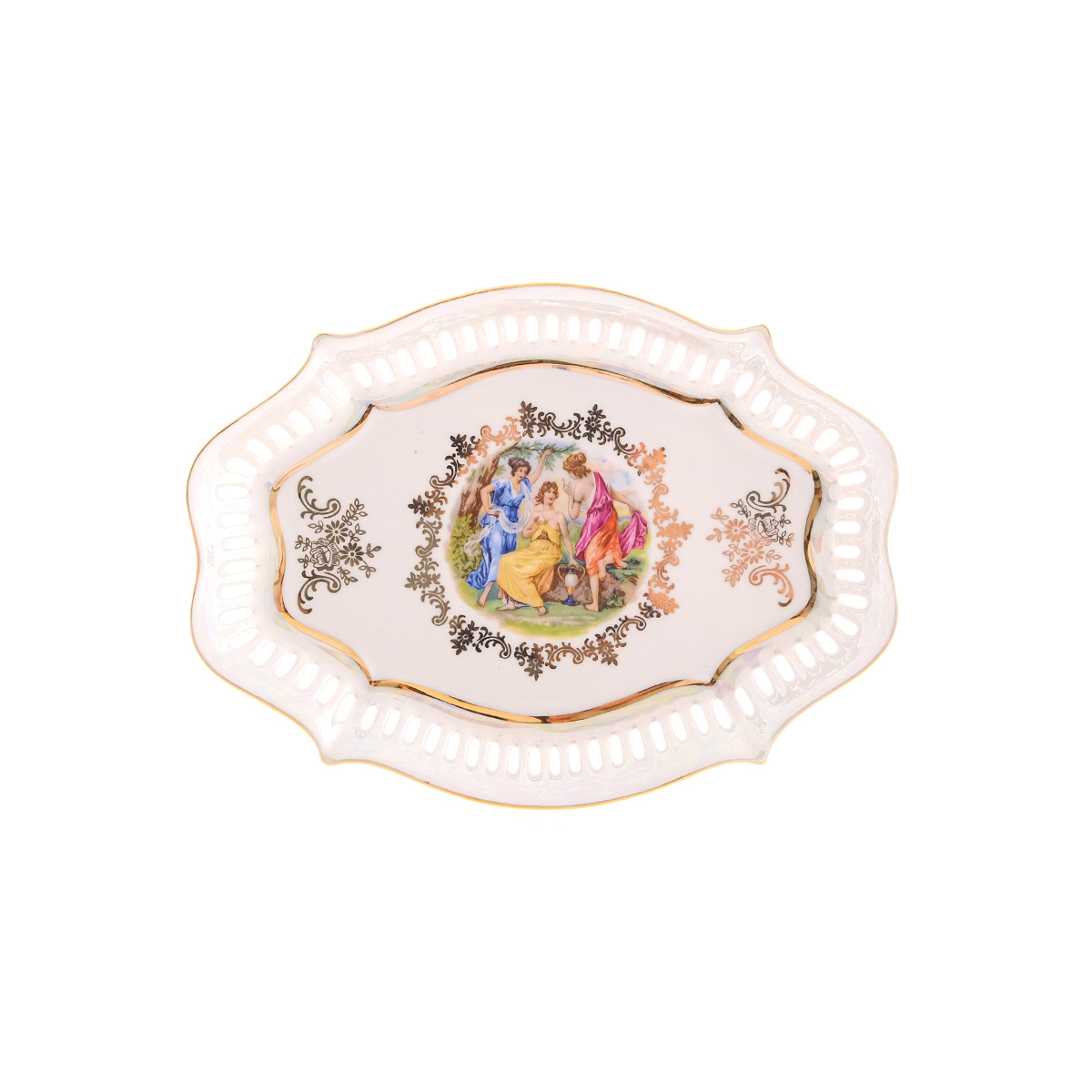 Конфетница Queen's Crown Мадонна перламутр 27 см 2