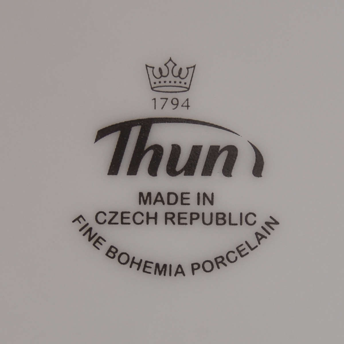 Набор тарелок Thun Опал Широкий кант платина золото 17см (6 шт) 5