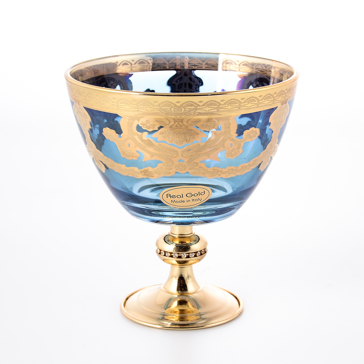 Конфетница Art Decor Veneziano Blu в.13см, д.12см