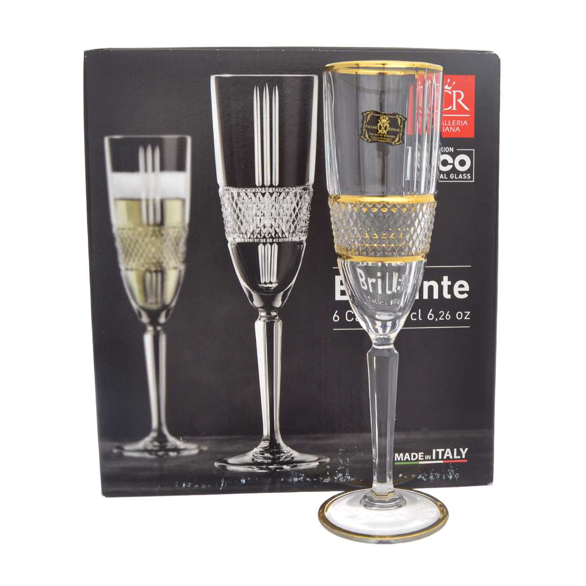 Набор фужеров Brillante Gold 190мл (6 шт) 3