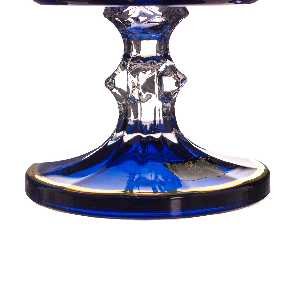 Конфетница на ножке Синяя AS Crystal 16 см (1шт) 3