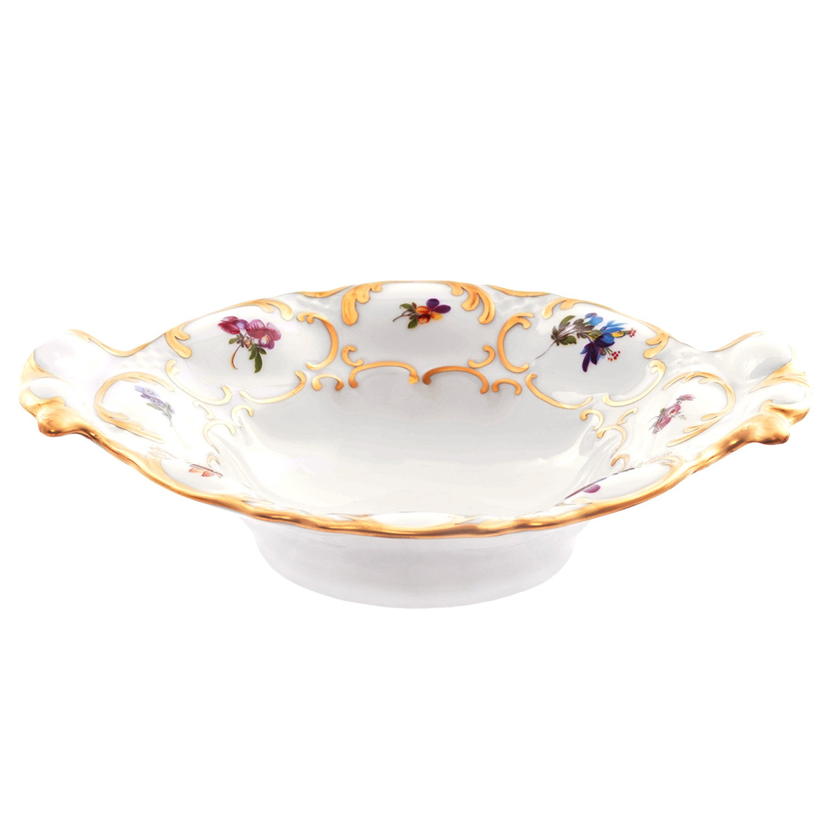 Конфетница Queen's Crown Мейсенский букет 18см 2