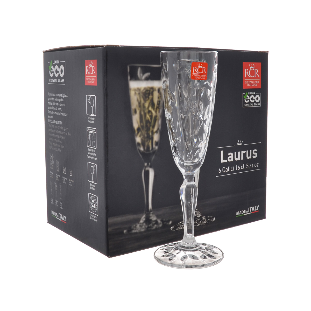 Набор фужеров для шампанского RCR Laurus 160 мл (6 шт) 3