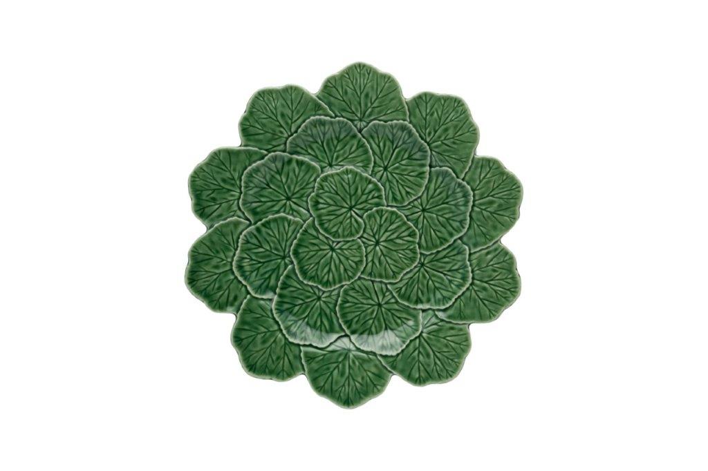 Блюдо Bordallo Pinheiro "Geranium", 33 см, зеленое