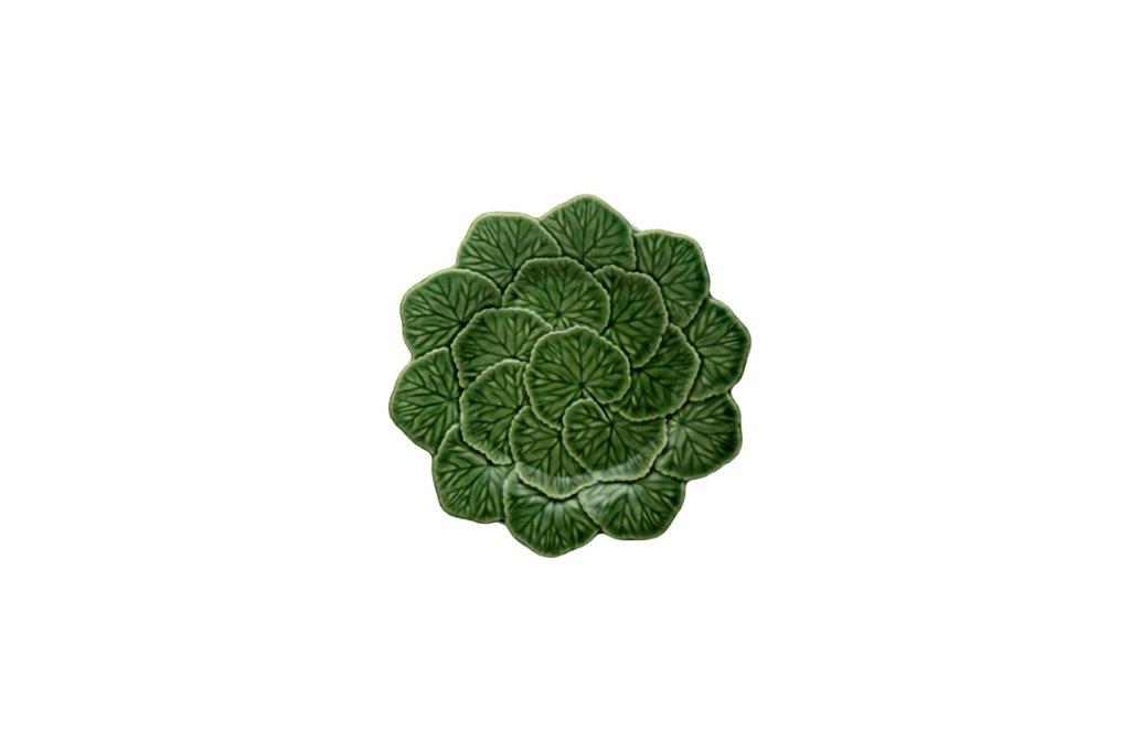 Блюдо Bordallo Pinheiro "Geranium", 22 см, зеленое